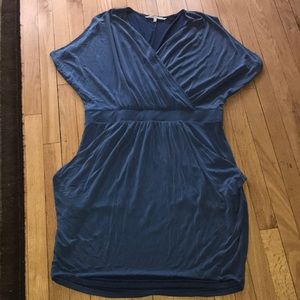 Blue flowy short dress NWOT